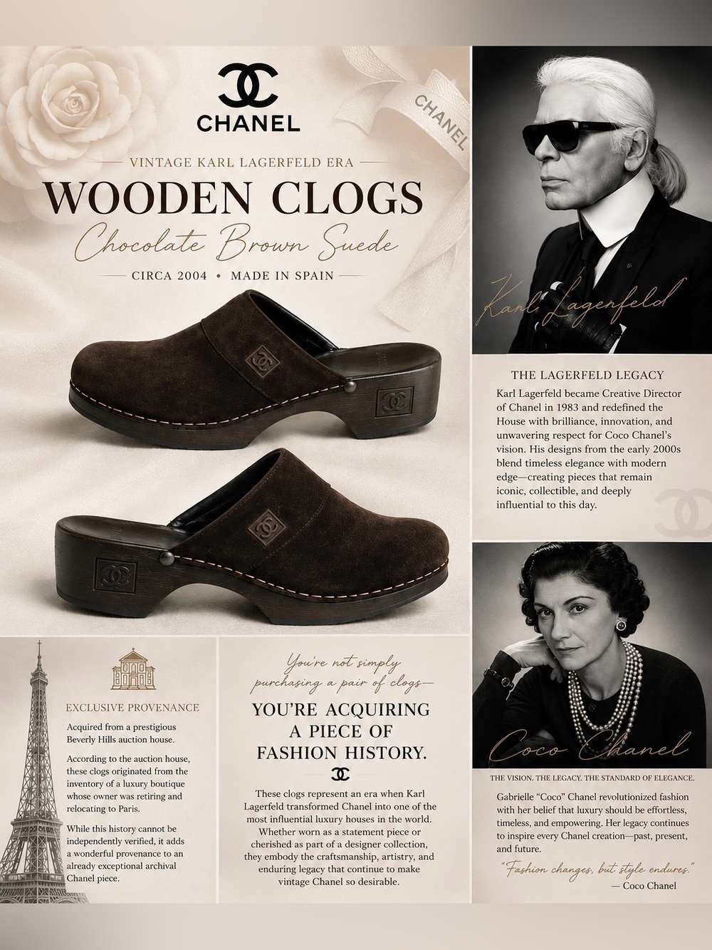 Chanel Vintage 2004 Mules Made in Spain